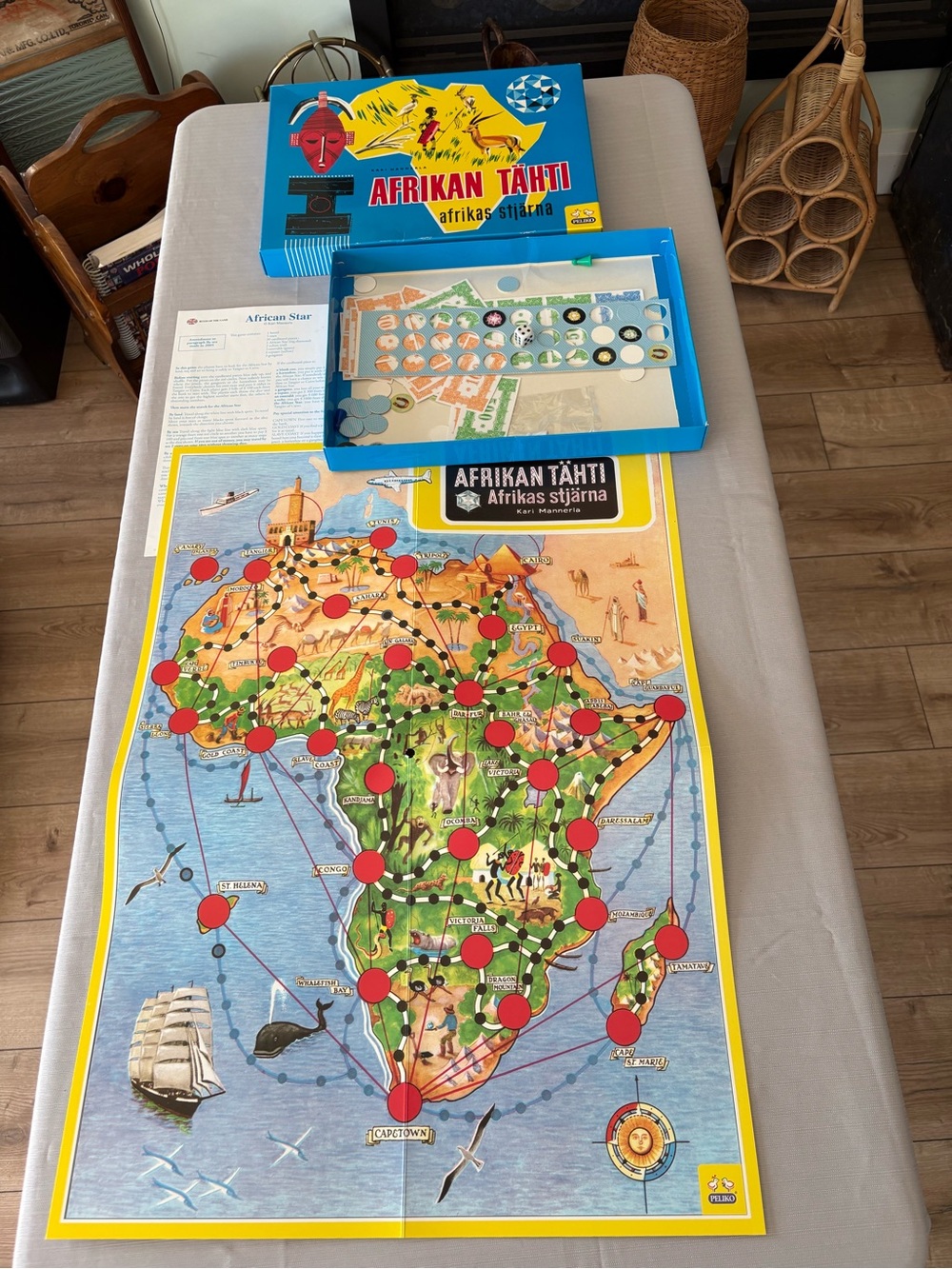 Afrikan Tahiti Vintage Board Game.